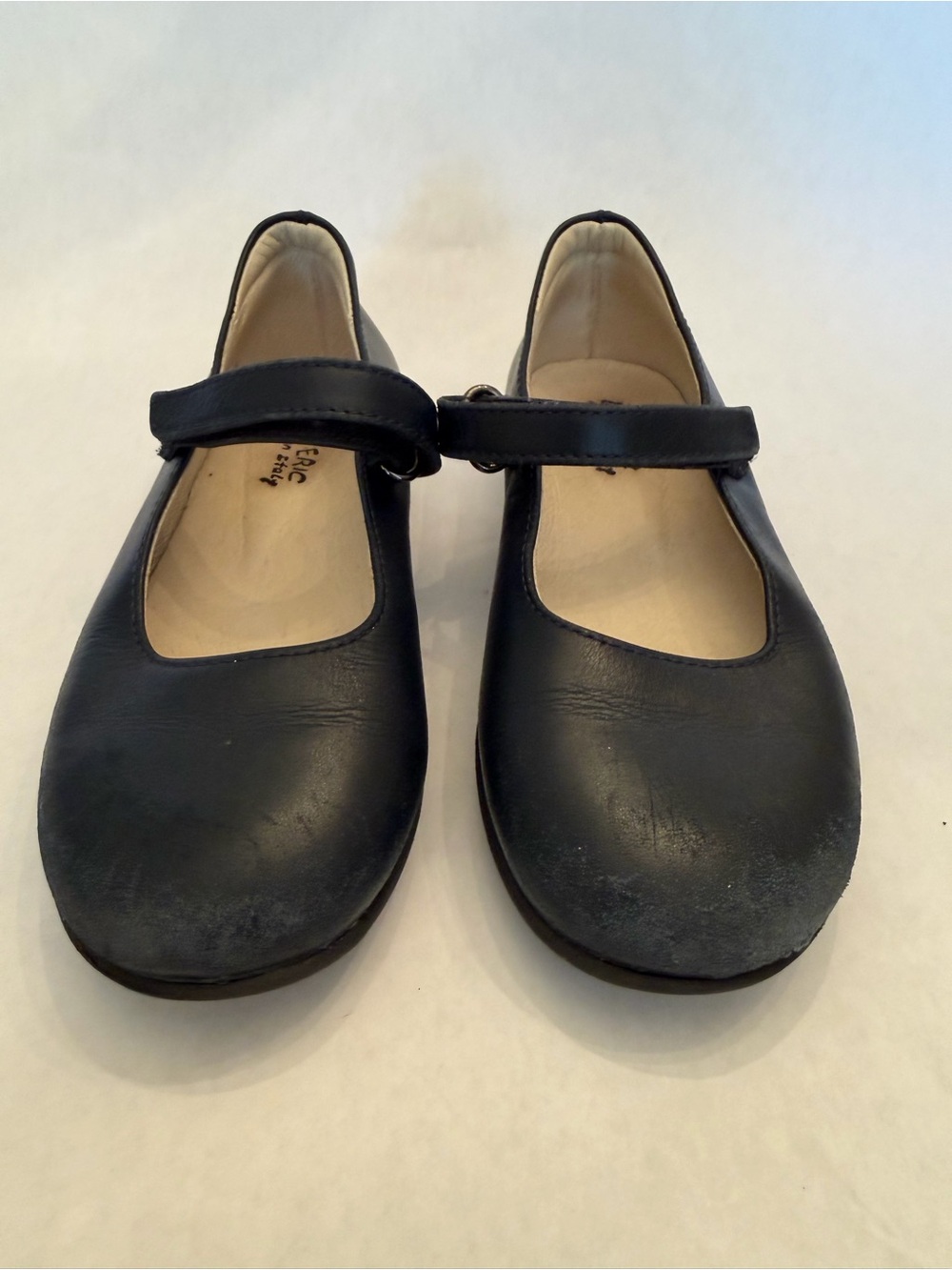 Girls Black Mary Jane Dress Shoes with Hook-and-Loop Strap
